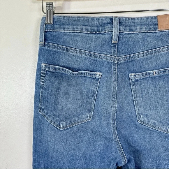 Paige Womens Size 27 Sarah Slim Destructed Ribbed Jeans - Picture 12 of 16